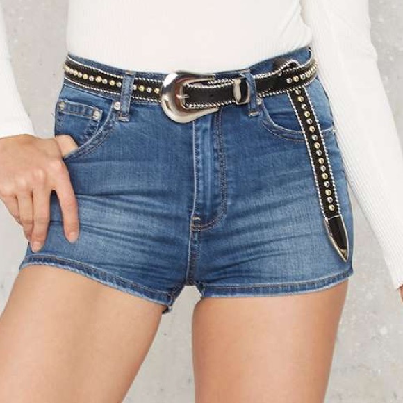 Zee Gee Why High Waisted Denim Shorts - Picture 3 of 6